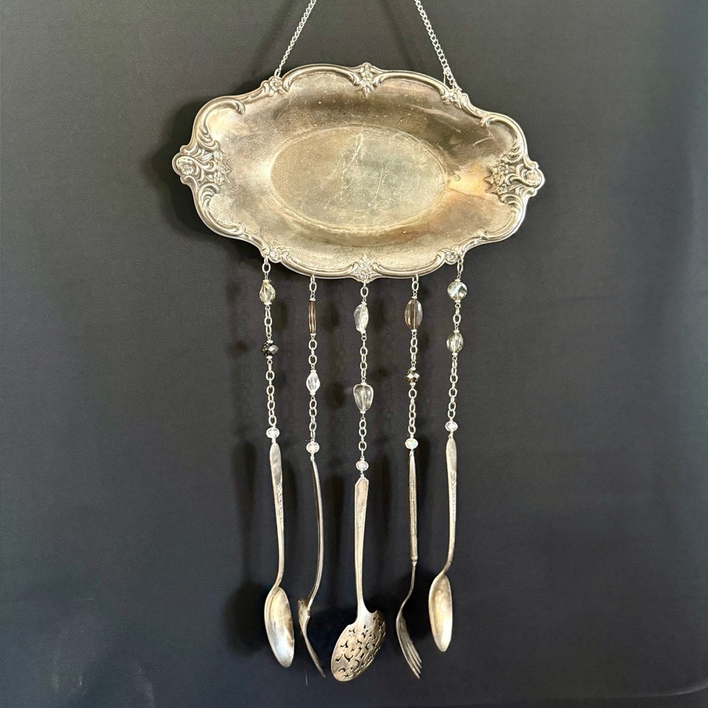 Vintage Silver Plate Wind Chime